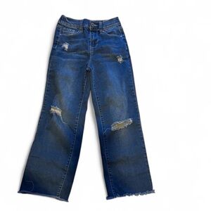 YMI Distressed Wide Leg Jeans in Blue